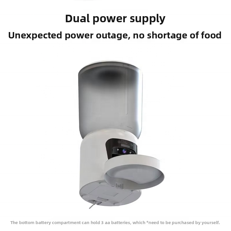 Smart WiFi 5G AI Pet Feeder Equipped with HD Camera and APP Controlled Timed Automatic Food Dispenser for Cats and Dogs 6.5L