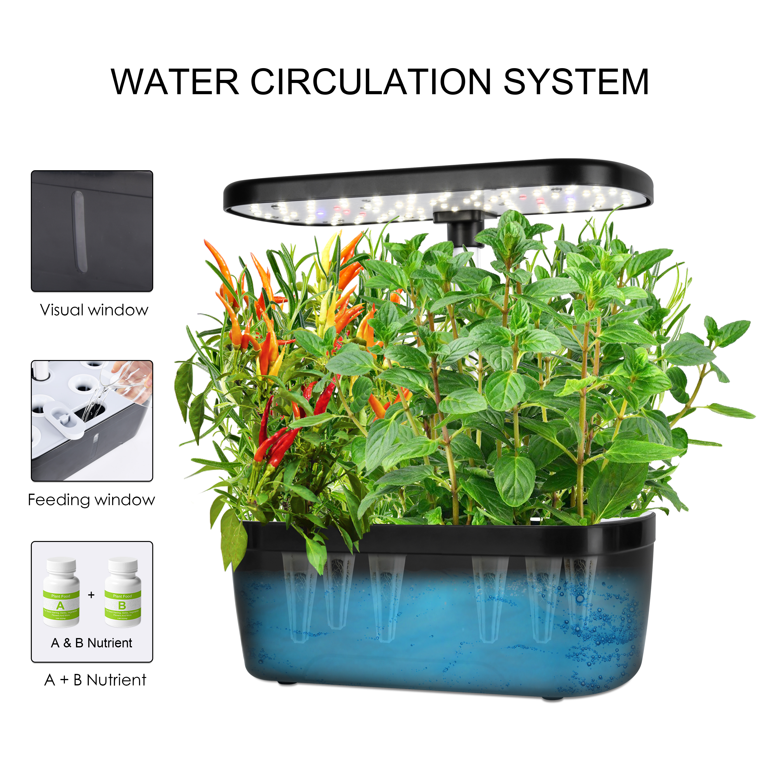 6 Pods Smart Flowerpot Smart Home Improvement Smart Pots &amp; Planters Selfwatering Plant Pot Hydroponics System