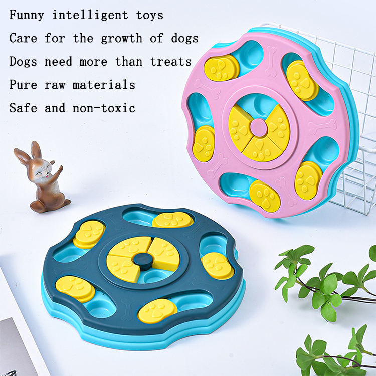 New Dog Movement Interactive Toy Feeder Anti-Choking Training Bowl Slow-Feeding Puzzle Feeder Plate Treat Dispenser Pet Supplies