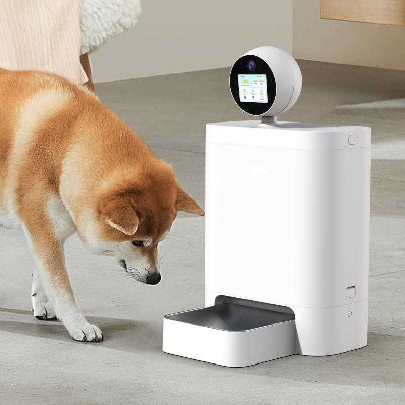 ChongxinIOT Wet Food Automatic Cat Feeder Semiconductor Cooling Heating Stainless Steel Bowls Charge App Control Camera