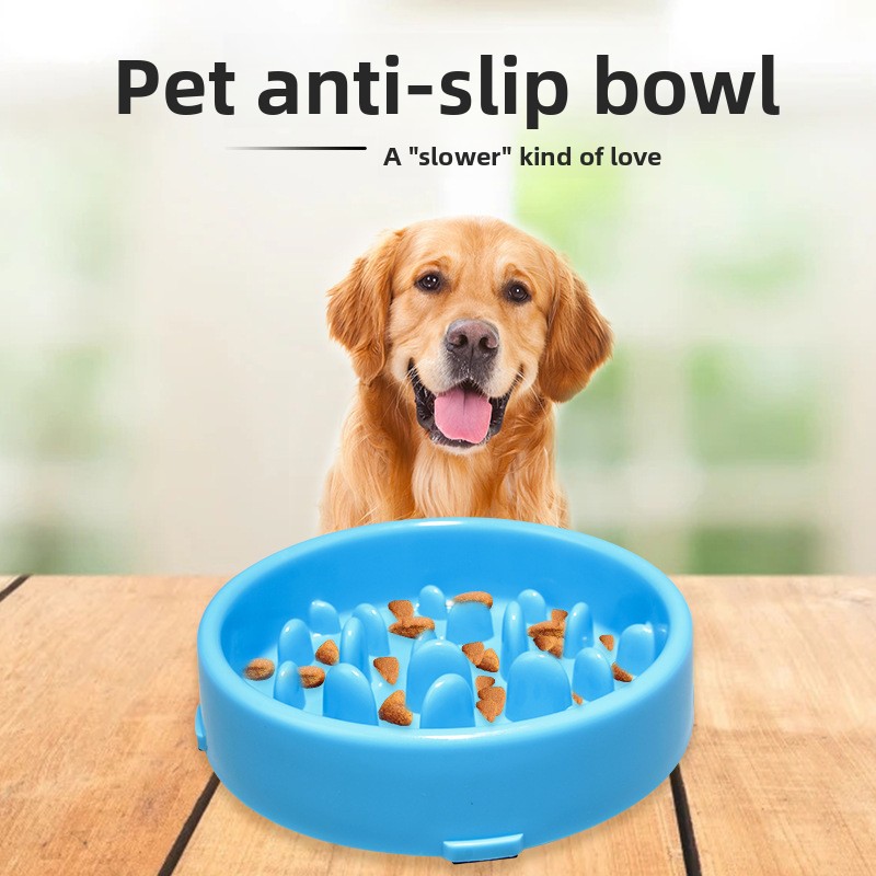 Pet Slow-Feeding Anti-Choking Non-Slip Easy Clean PP Slow Feeder Dog Bowl Wholesale Feeding Supplies