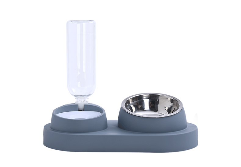 Auto Flow Dual Bowl Feed Pet Well Smart Feeder with Sloped Dish &amp; Auto Waterer for Cats &amp; Dogs Pet Feeder Automatic