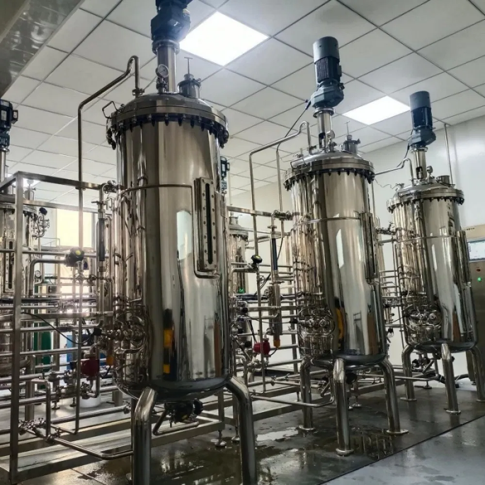 Parallel Stainless Steel Fermenter System with Liquid Level Detection and Automatic Nutrient Feeding for Stable Culture Conditions