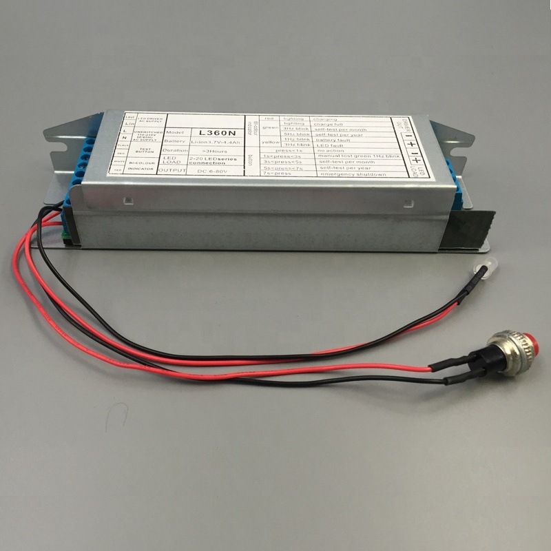 5W 15-200VDC Backup Battery Rechargeable LED Emergency Driver