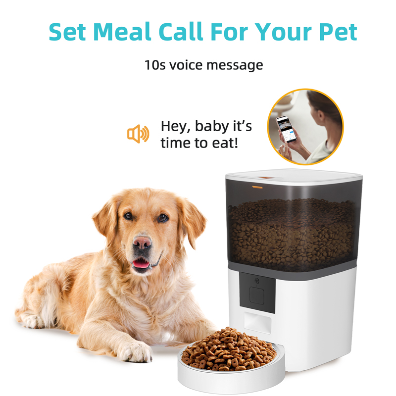 Tuya App Remote Control 6L Cat Dog Automatic Pet Feeder Dry Food Dispenser Wifi Smart Pet Feeder Pet Food Dispenser