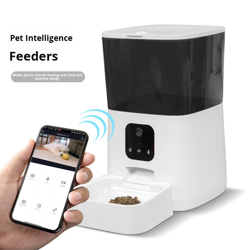 Automatic Pet Feeder for Cats &amp; Dogs with Scheduled Feeding Remote Control WiFi/Video Monitoring APP Support USB Rechargeable