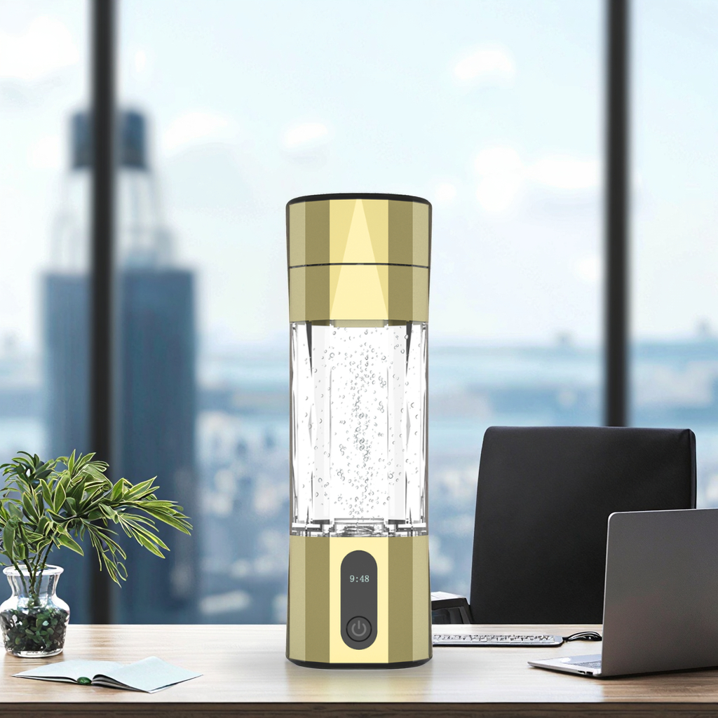 PHYFLOW Hydrogen Water Bottle Generator SPE PEM Technology 5/10 Mins 4000-6000ppb Cold Outdoor Stand Battery Powered Custom Box