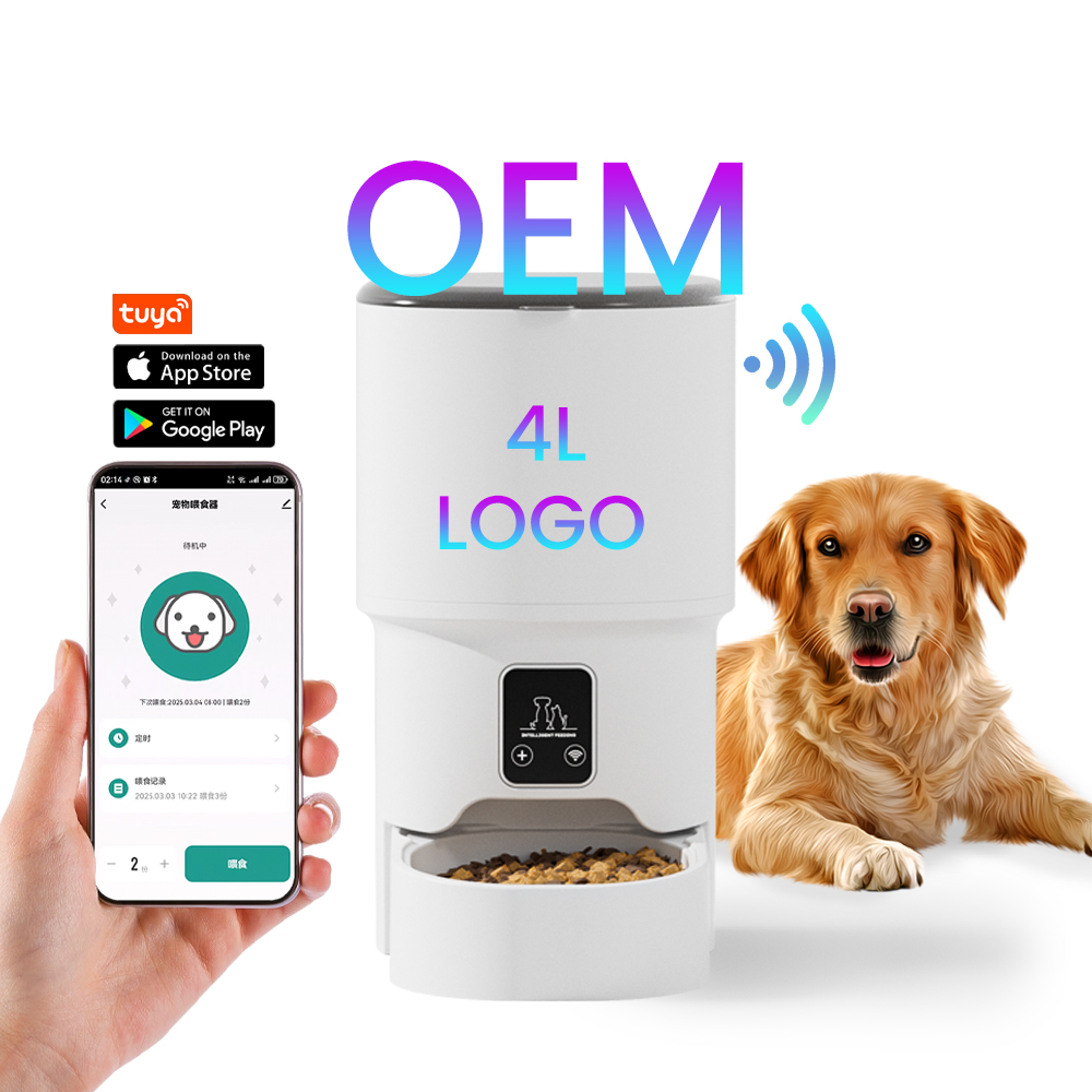 Premium Large Capacity Easy Wash Wifi App Remote Timing Quantitative Feeding Anti JamSmart Pet Feeder For Pet Store