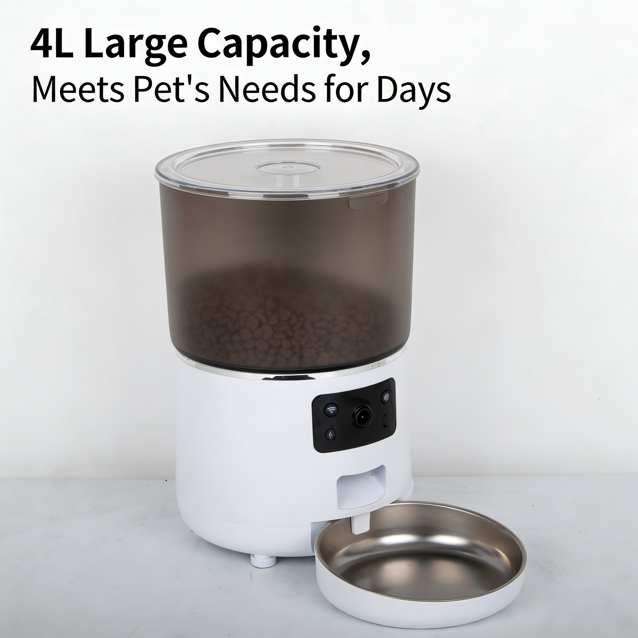 Automatic Pet Feeder With Camera Real Time Monitor Smart Control for Cats Dogs Multi Pet Household Use