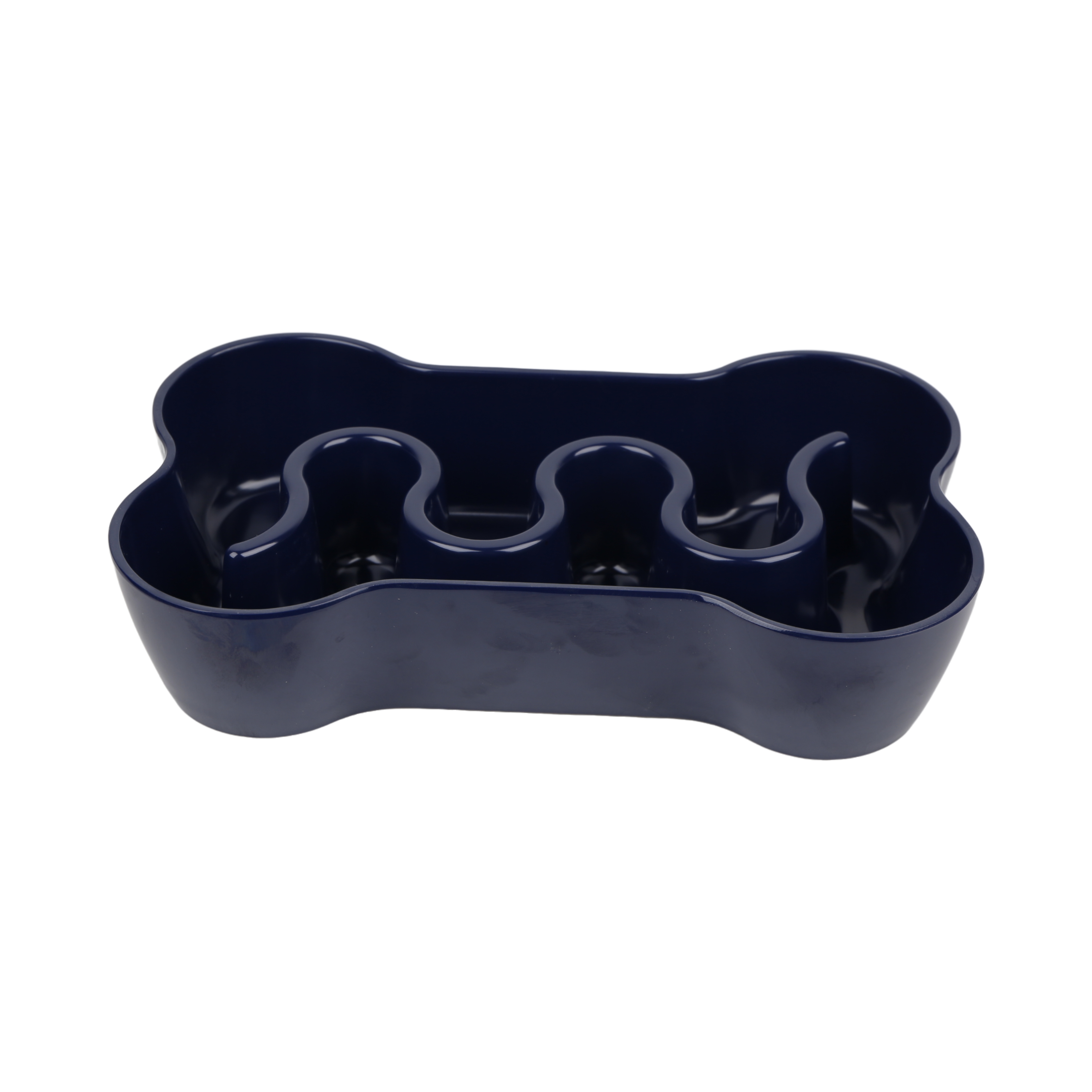 Slow Feeder Dog Bowl Rounded Shape Plastic Solid Pattern Anti Obesity Design for Healthy Weight Control Pet Feeding