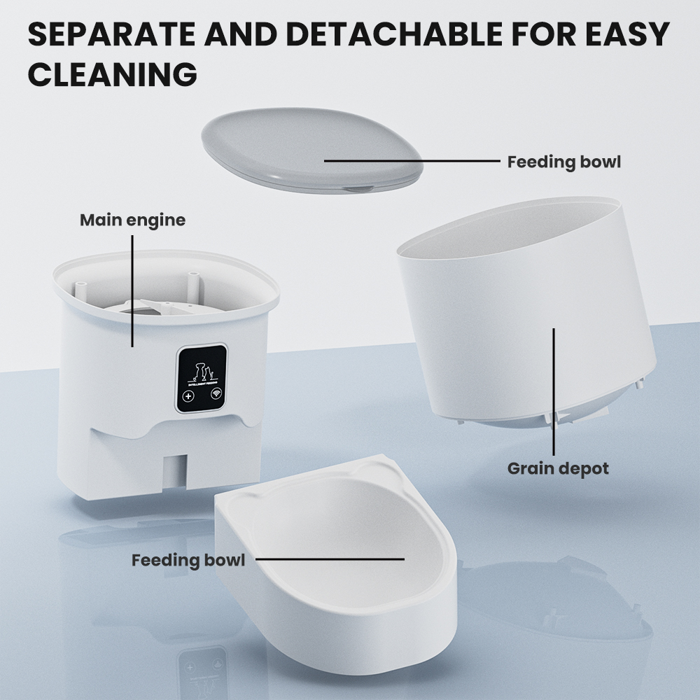 Premium Large Capacity Easy Wash Wifi App Remote Timing Quantitative Feeding Anti JamSmart Pet Feeder For Pet Store