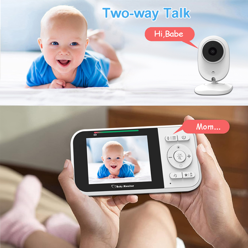 Baby Monitoring 2.8 Inch 2.4G Wireless Connection Baby Camera Sound Monitoring Temperature Monitoring Scheduled Feeding