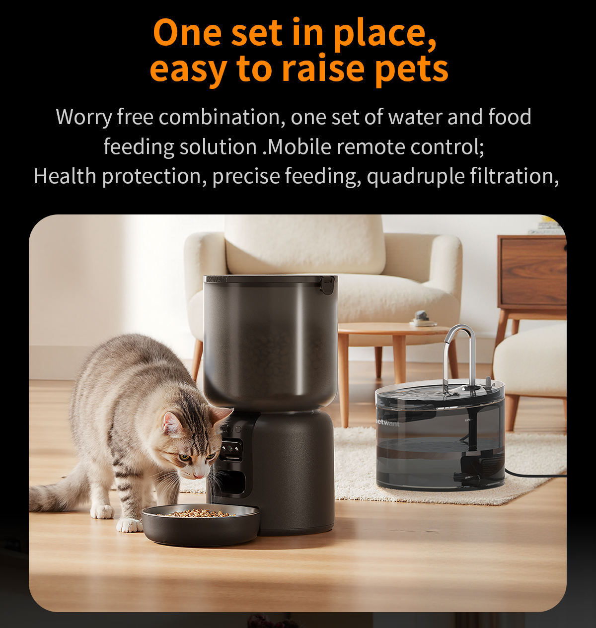 New Series Pet Feeder Set Smart Pet Feeding Water Set 4L Feeder With 1080P Camera Self-Cleaning Dispenser