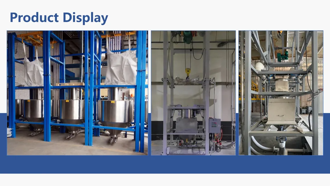 Food Grade Bulk Bag Discharger High Capacity Processing Jumbo Bag Unloading System