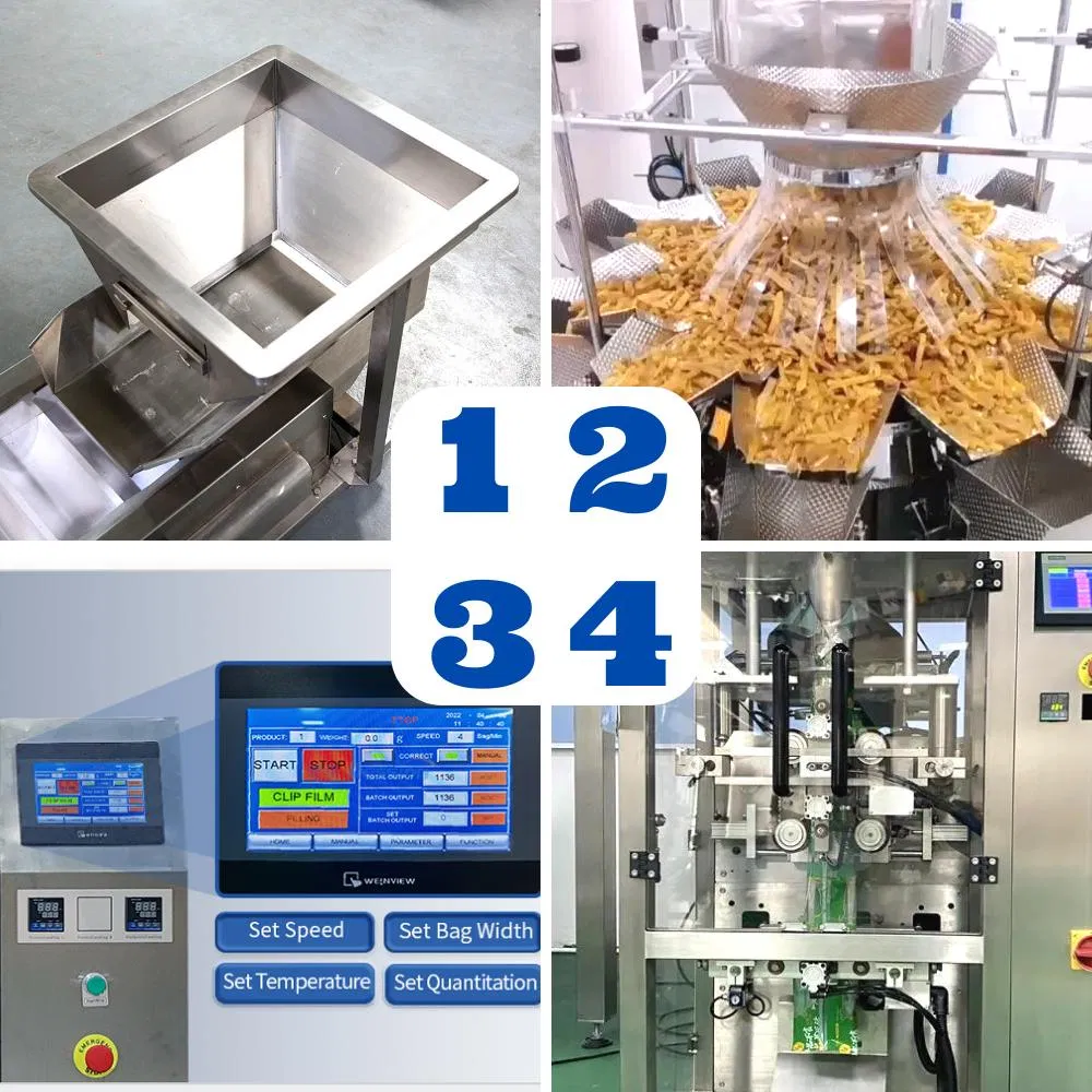 Detailed views of Weigher Packing Machine components