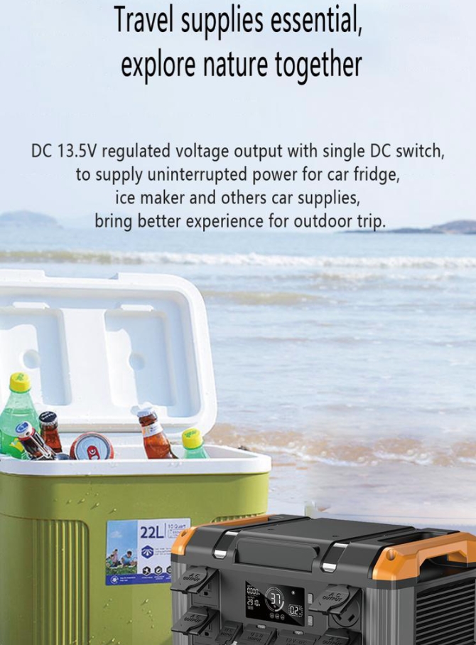2400W2020WH Outdoor Emergency LiFePO4 Battery Solar-Powered Pure Sine Wave Inverter Energy Storage Portable Backup Power Station