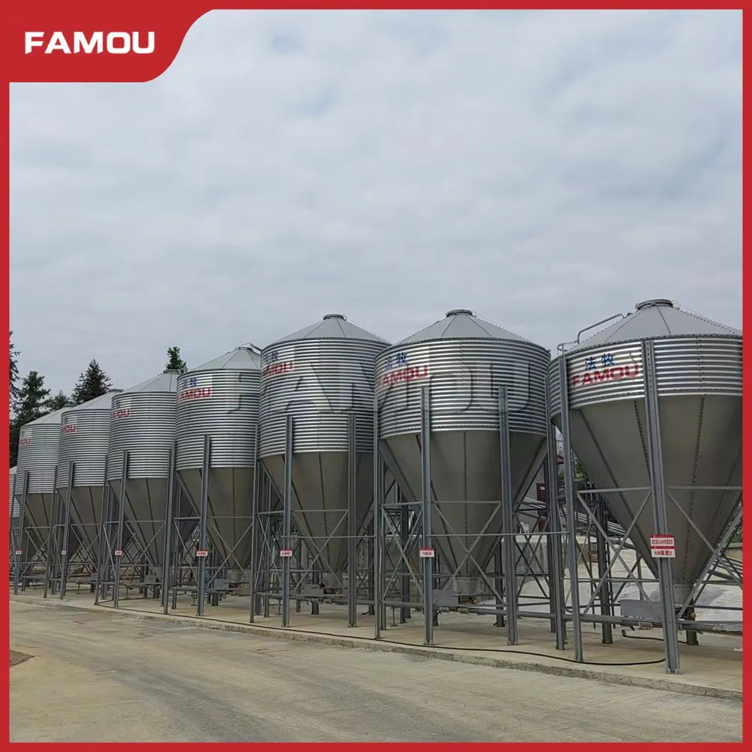 High-Capacity Galvanized Steel Silo for Vacuum Feeding Systems