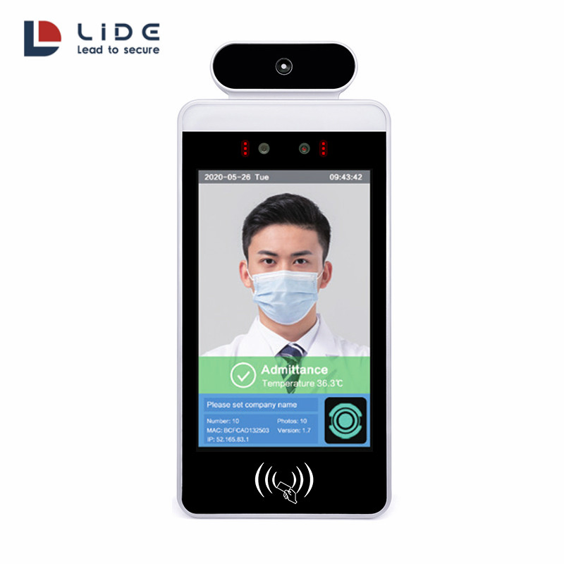 Factory Wholesale Price 5 Inch Facial Recognition Thermometer Temperature Scanner Time Attendance RFID Access Control System
