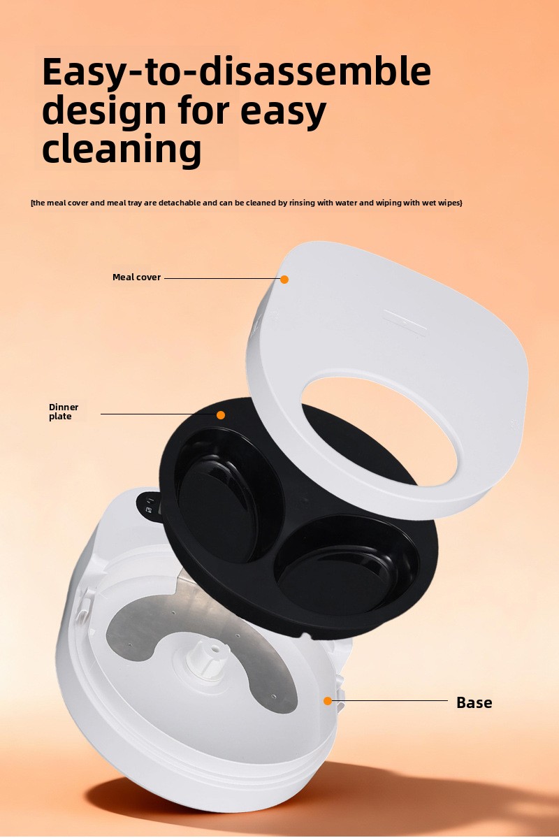 Wet Food Automatic Feeder with Cooling, Semiconductor Refrigeration, with Timer, Washable, for Cats