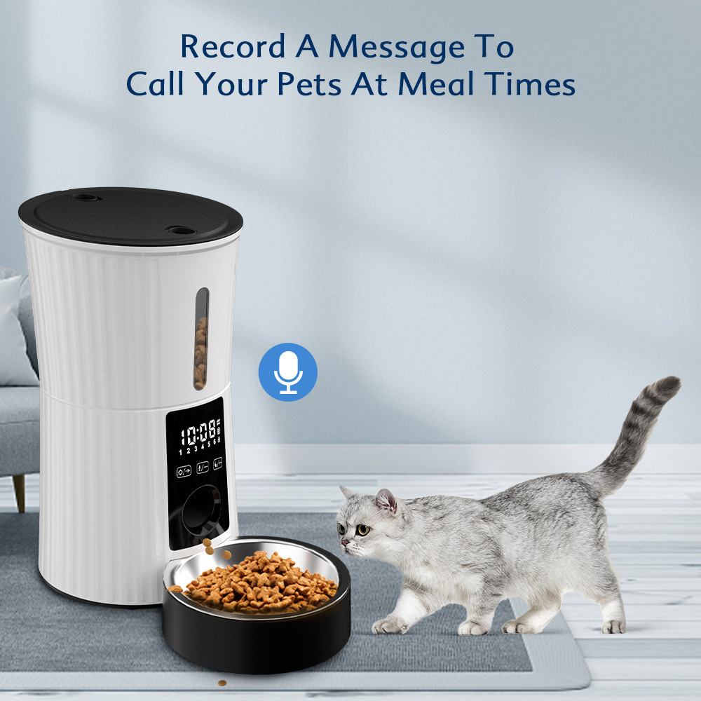 Smart Pet Automatic Feeder Timed Quantitative Food Dispenser for Cats Dogs Cross Border Hot Sale Anti Jam Food Feeding Device