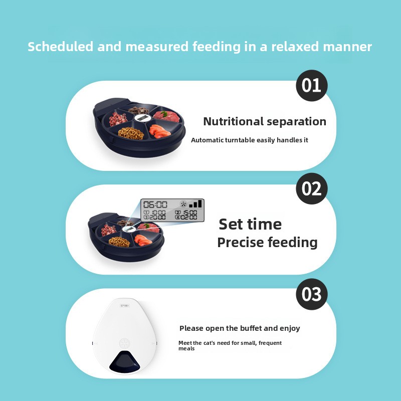 Automatic Pet Refrigerator Wet Food Feeder Plug-in Refrigeration Storage Intelligent Indoor Use Lightweight 1.5kg Dogs Cats
