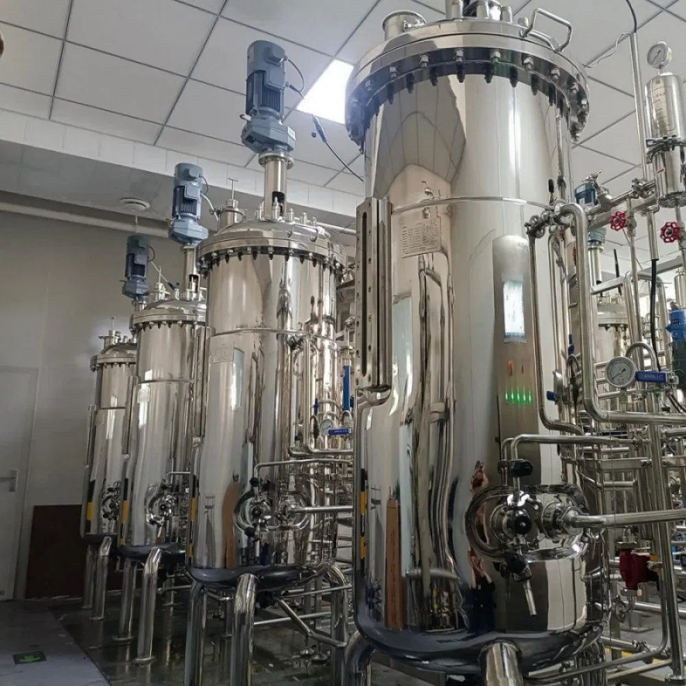 Parallel Stainless Steel Fermenter System with Liquid Level Detection and Automatic Nutrient Feeding for Stable Culture Conditions