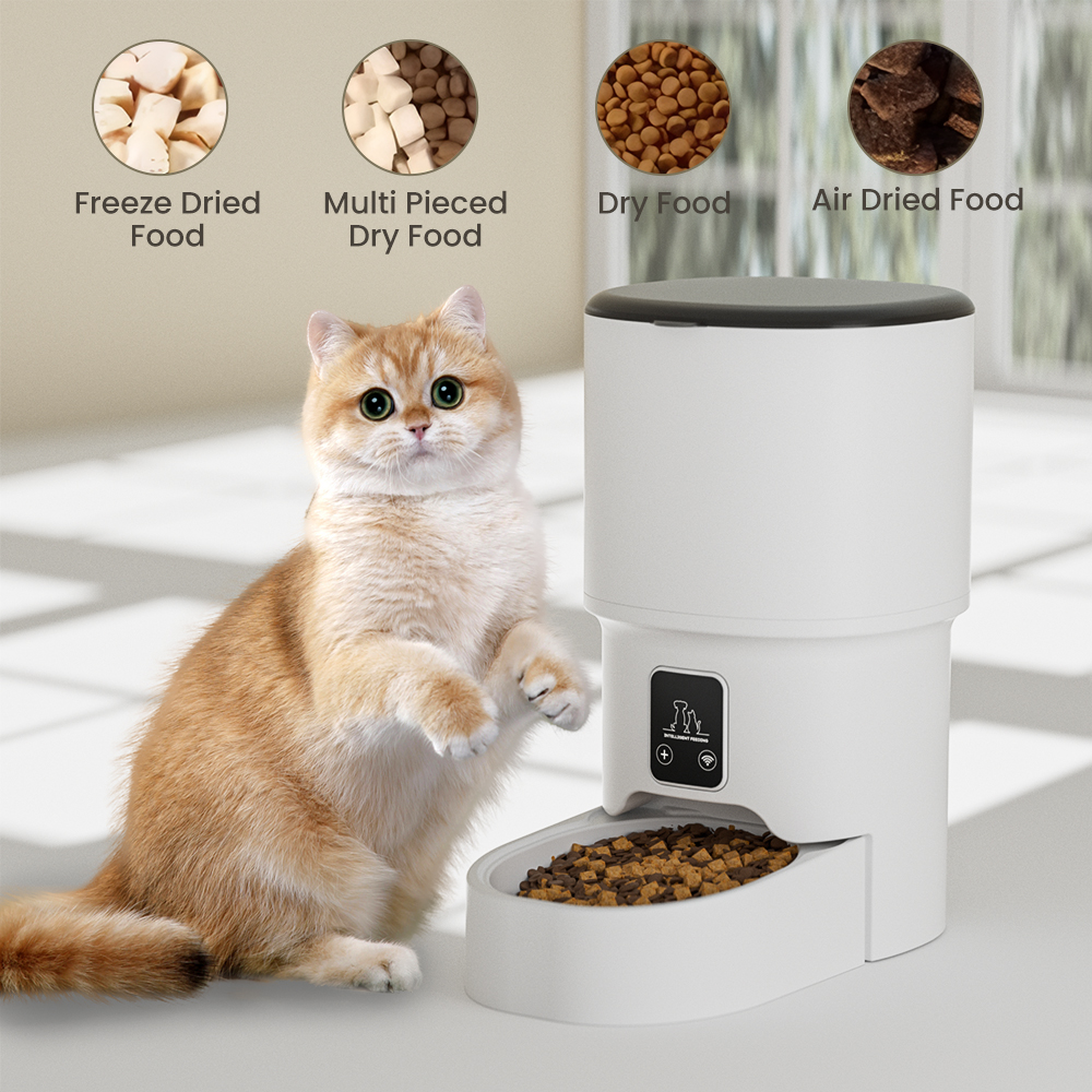 Premium Large Capacity Easy Wash Wifi App Remote Timing Quantitative Feeding Anti JamSmart Pet Feeder For Pet Store