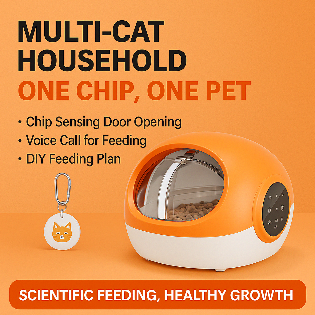 Smart Interactive Pet Feeder with Voice Call, Sensor Door, Dual-Battery Design &amp; Scheduled Meal Control for Cats &amp; Dogs
