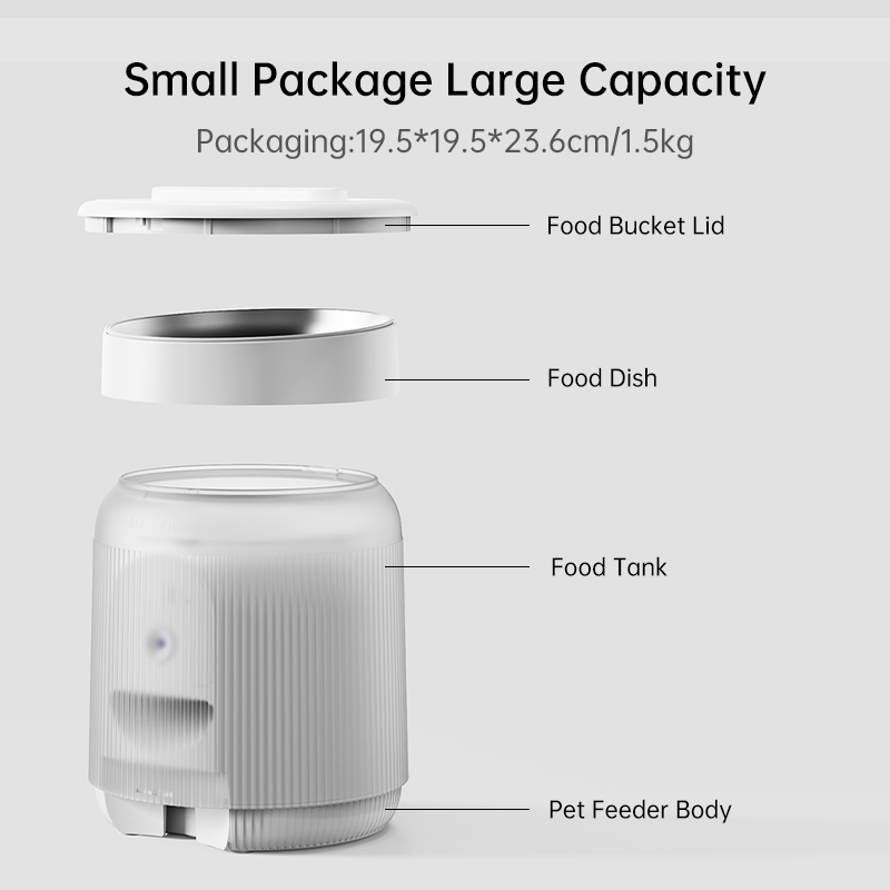Source Factory Automatic Pet Intelligent Smart Feeder Large Capacity Cross-border Cat Dog Food Timing Feeding Smart Pet Feeder