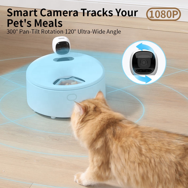 Wholesale Programmable Smart Automatic Wet Food Fridge Feeder for Dogs Cats Powered Fresh Meal Dispenser Portion Control