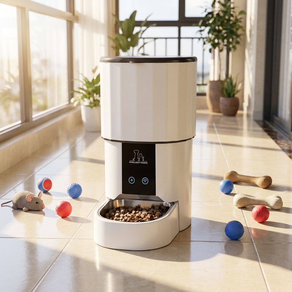 Popular Pet Supplies App Remote Control Custom Feeding Schedule Suitable Wifi Smart Pet Feeder For Multi Pet Family Indoor Use