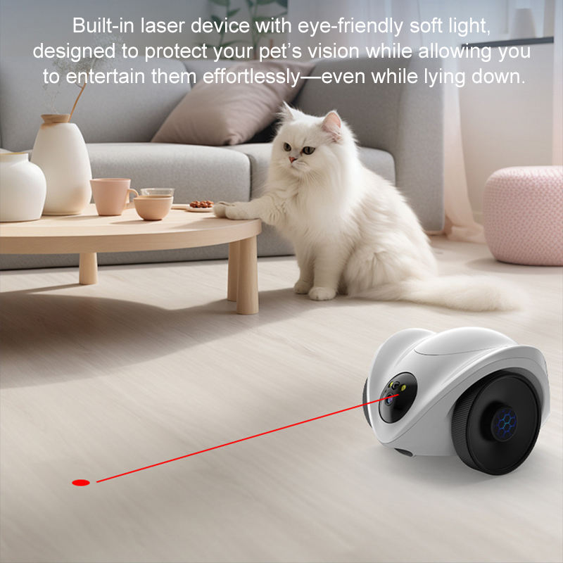 Smart Eco-Friendly Plastic Feeding &amp; Monitoring Combo Robot with Scheduling Portion Control Live Video for Pet Diet Management
