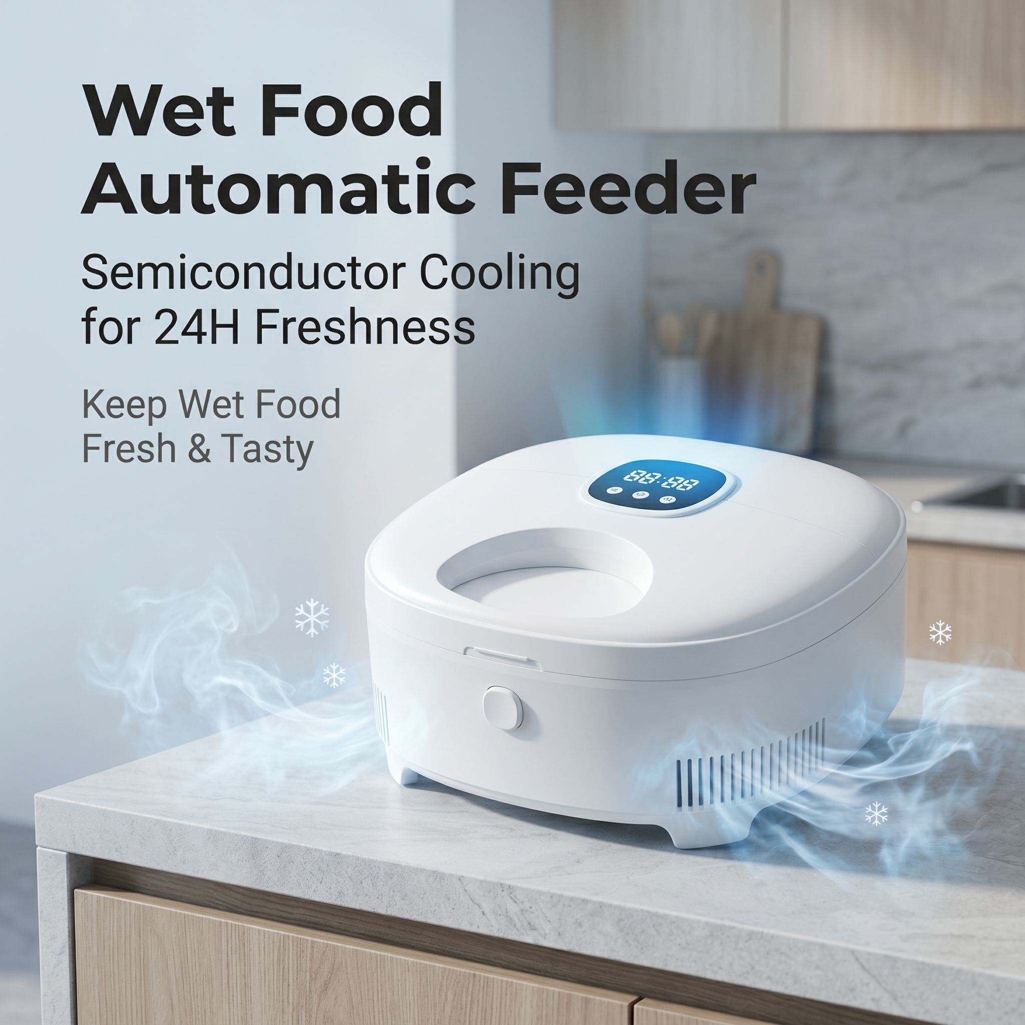Smart Wet Food Feeder Cooling System Scheduled Feeding Device Portion Control Automatic Pet Feeder