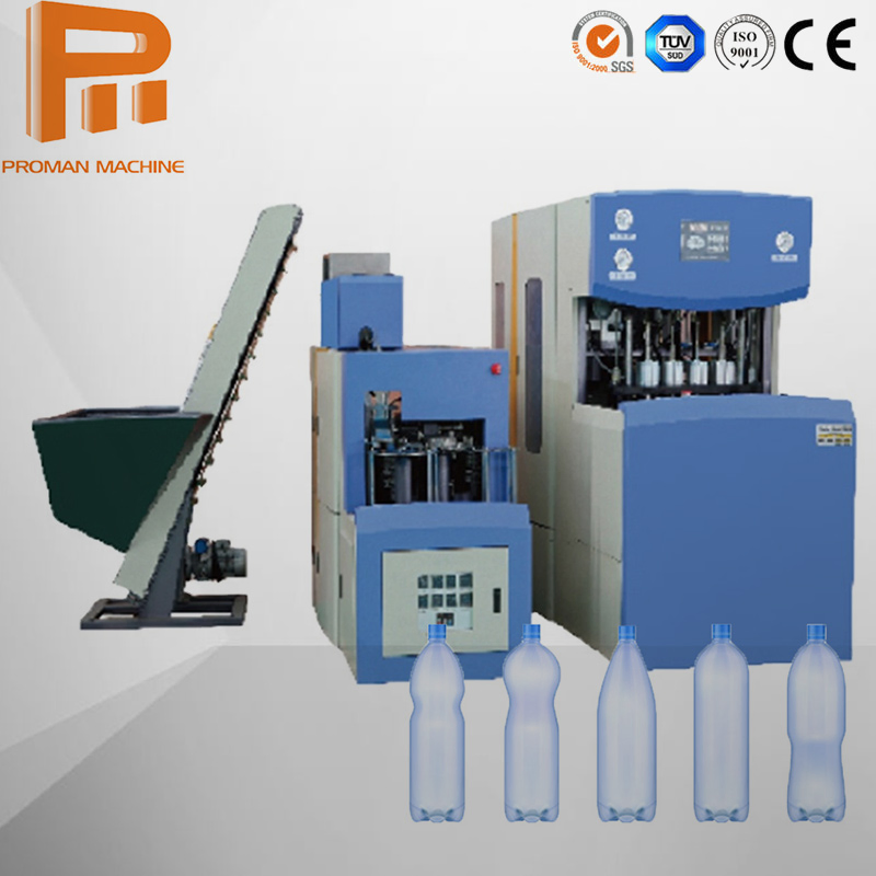 Auto Preform Loading 4 Cavities Hand Feeding Pet Plastic Water Bottle Blowing Molding Making System