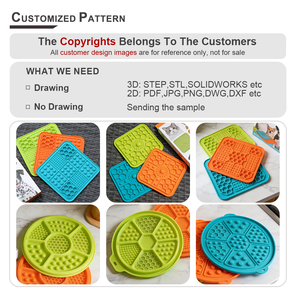 OEM Custom Shape Anxiety Reducer Suction Cups Silicone Dog Lick Pad Pet Slow Feeder