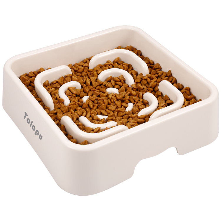 Dog Bowl Slow Feeder 2200ml Eco-Friendly Anti-Skid Base Reduce Overeating Bloating Vomiting Obes Healthy Eating