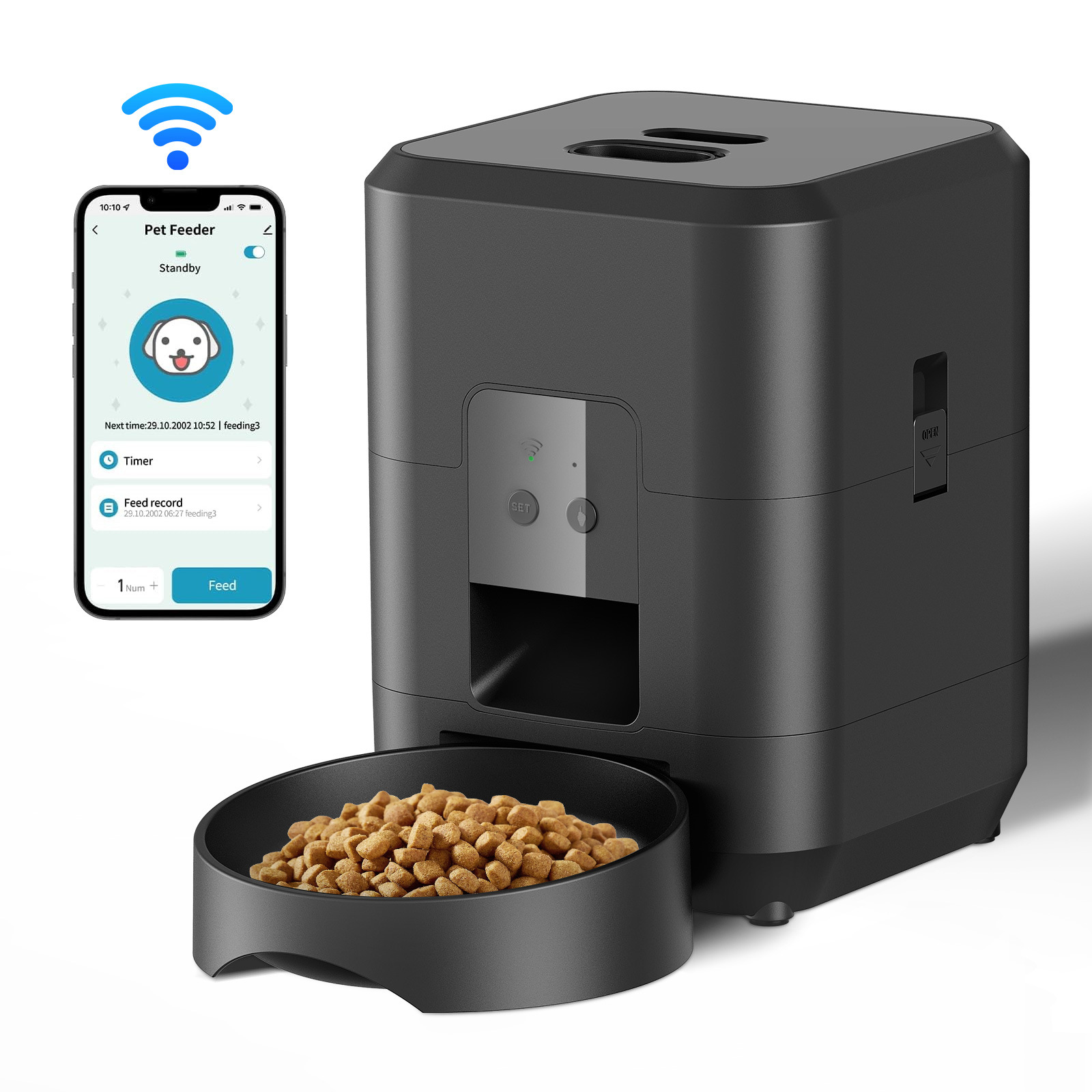2026 Hot Selling 2L Capacity Pet Smart Automatic Pet Feeder App Control Timed Remote Food Dispenser for Cats Dogs Bulk Price