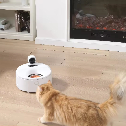 Automatic Cat Feeder Wet Food Dispenser Cordless Timer Pet Feeder with Ice Pack Refrigerated Auto Wireless Box Packing
