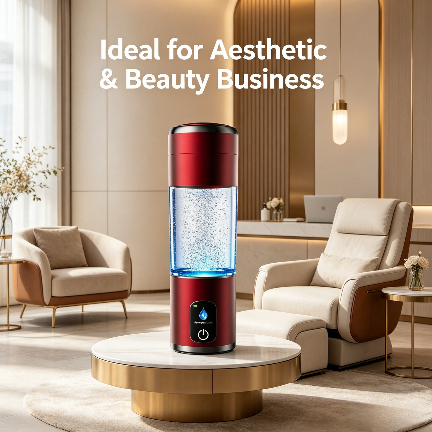 Phyflow Premium 8000PPB Hydrogen Water Bottle For Anti-aging Cellular Hydration Luxury Tritan SPE PEM Ionizer For Clinics