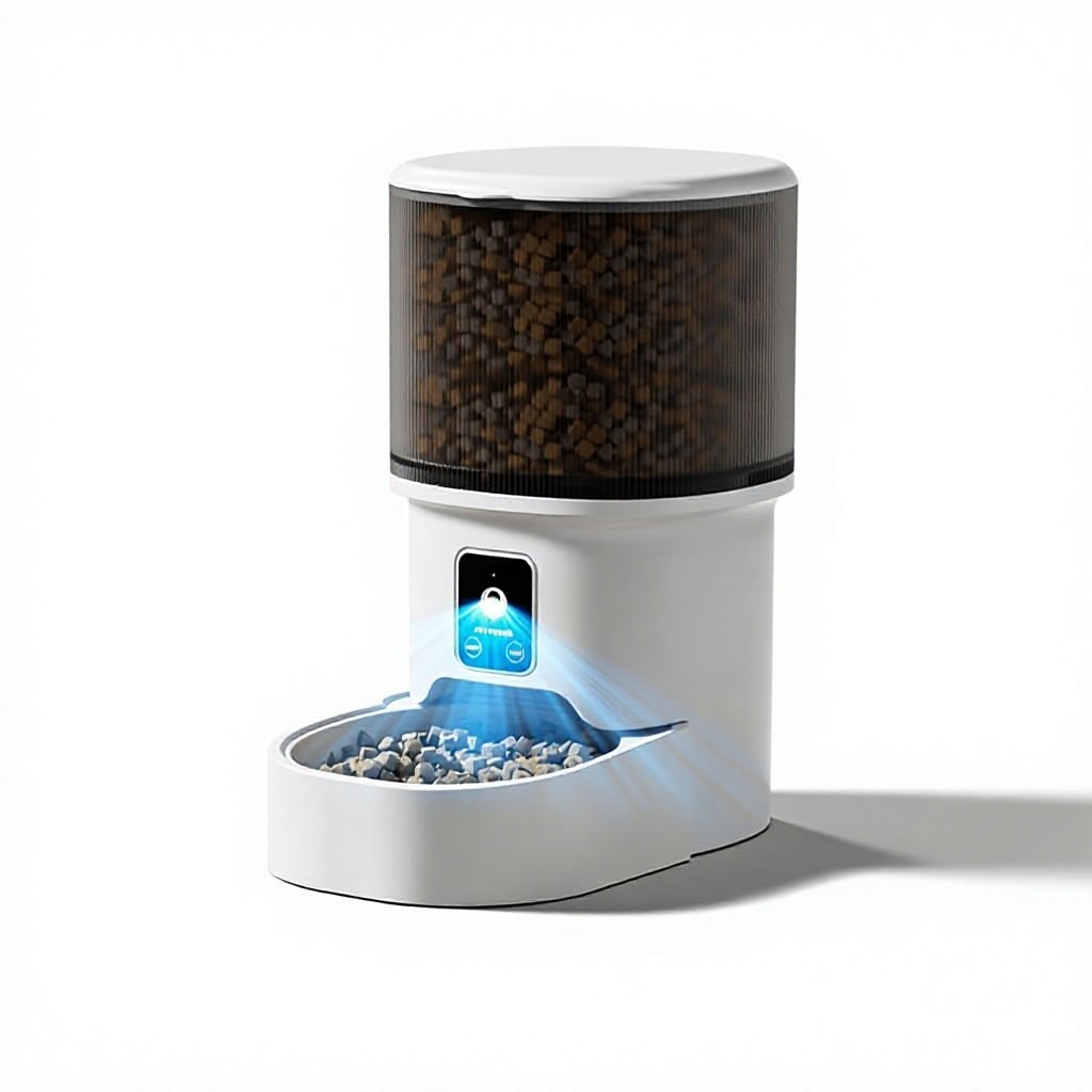 Pet Automatic Feeder Smartphone-Controlled Via WiFi/Bluetooth Timed Feeding Portioning Camera 304 Stainless Steel for Cats Pets