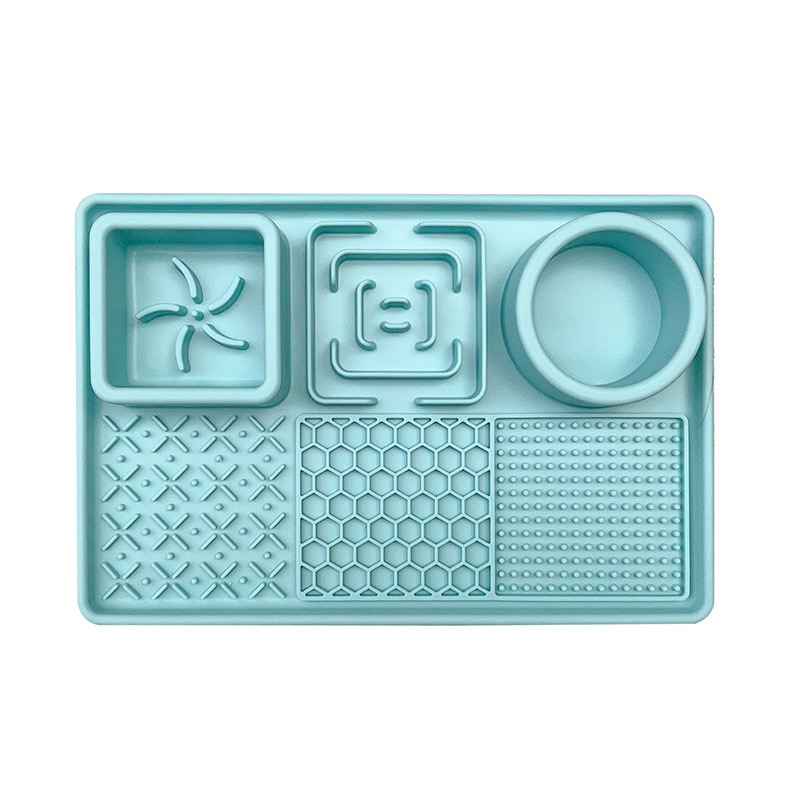 Food Grade Non-toxic Silicone Pet Slow Feeder Leak-proof Feeder with Stable Suction Cups