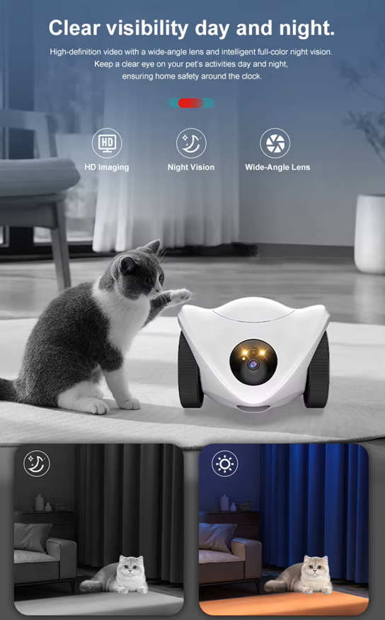 Smart pet feeder features display
