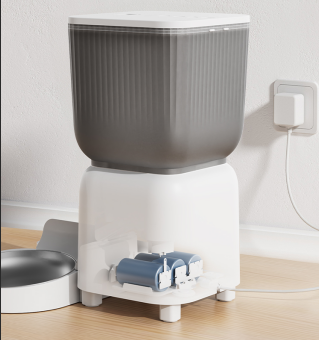 4.5L Smart WiFi Pet Feeder - App Remote Control, 480P Video &amp; 10s Voice Recording, Dual-Bowl Customizable Meals
