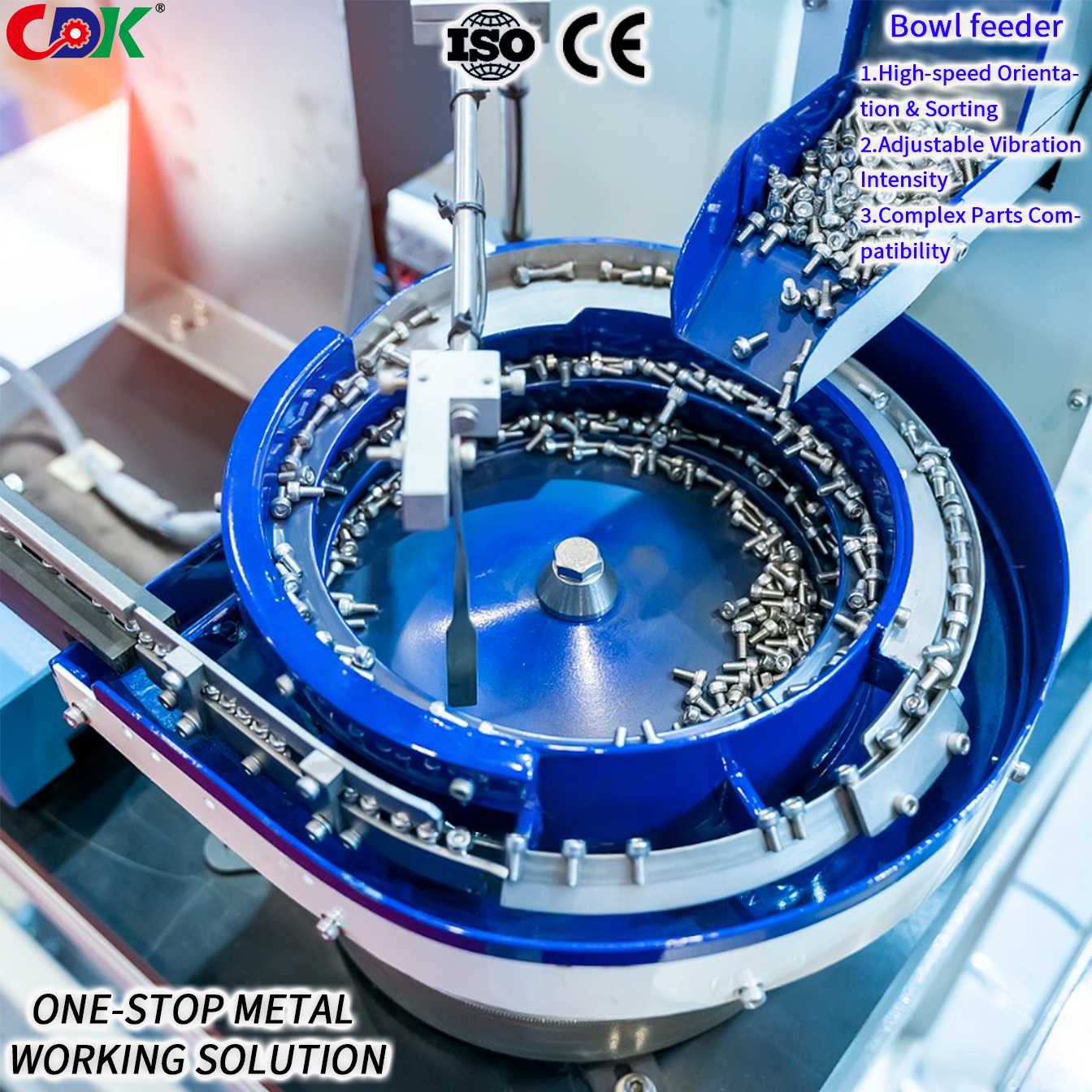 Hardware Automatic Feeder Bowl Systems Stainless Steel Material Anti-stuck Material Design