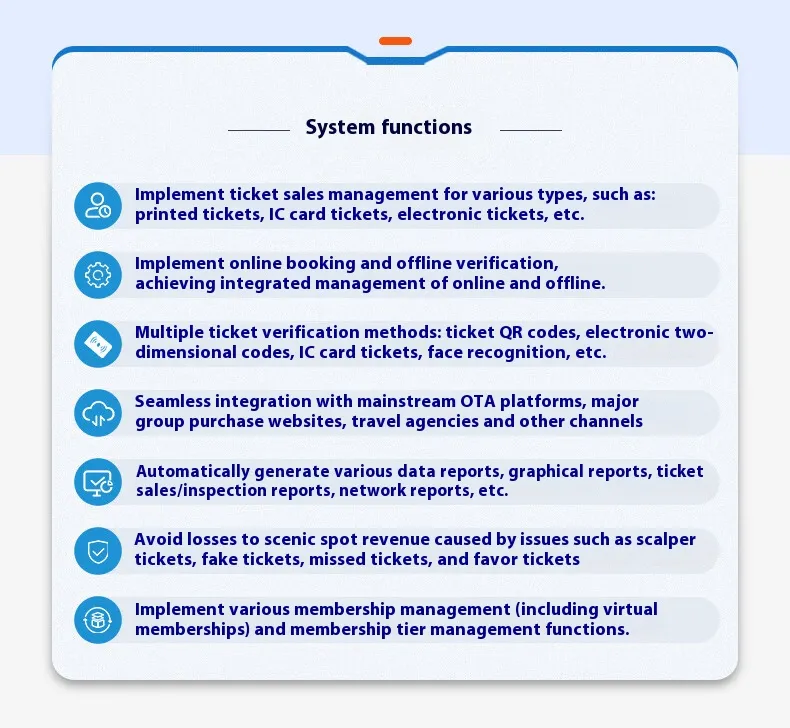 Stadium Pedestrian Turnstile RFID License Plate Recognition Smart Tourism Ticketing Management System