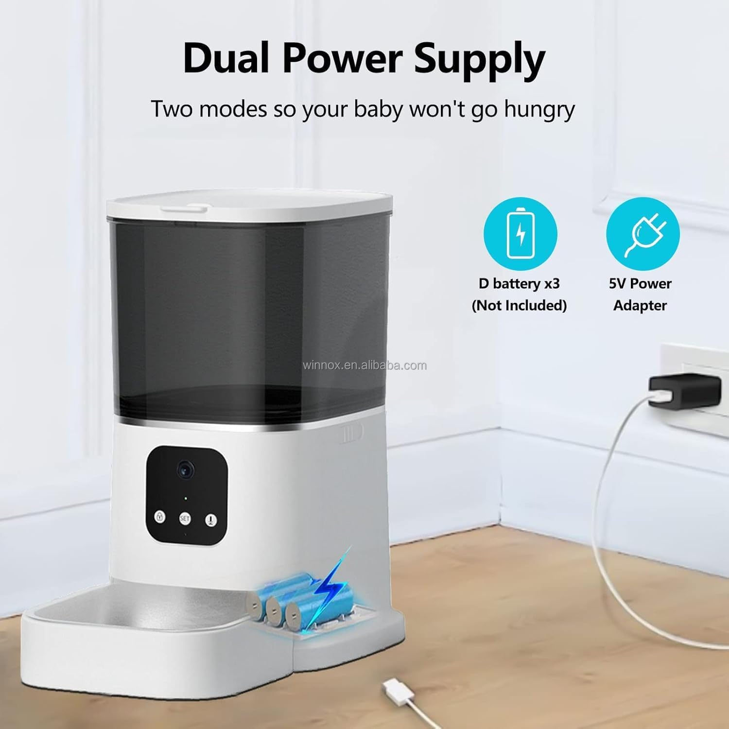 New Stock Arrival Pet Supplies Automatic Cat and Dog Smart Timing Feeder Pet Food Dispenser WiFi Intelligent Pet Feeder