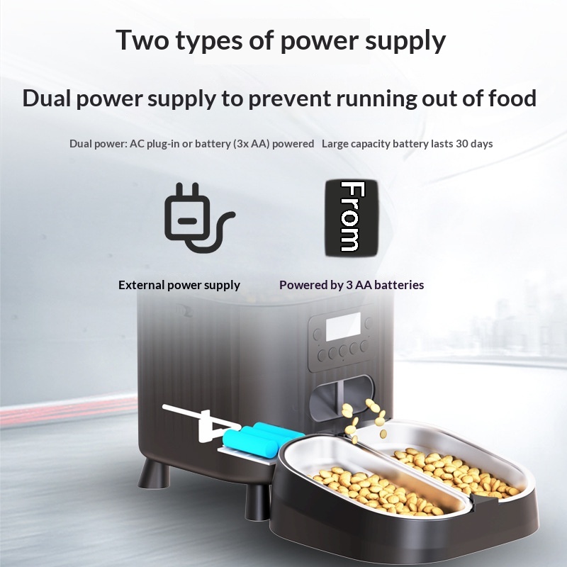 Factory-Direct New Smart Pet Feeder Timed Portion-Controlled Waterproof Removable 4L Charge for Cats Dogs Food Dispenser