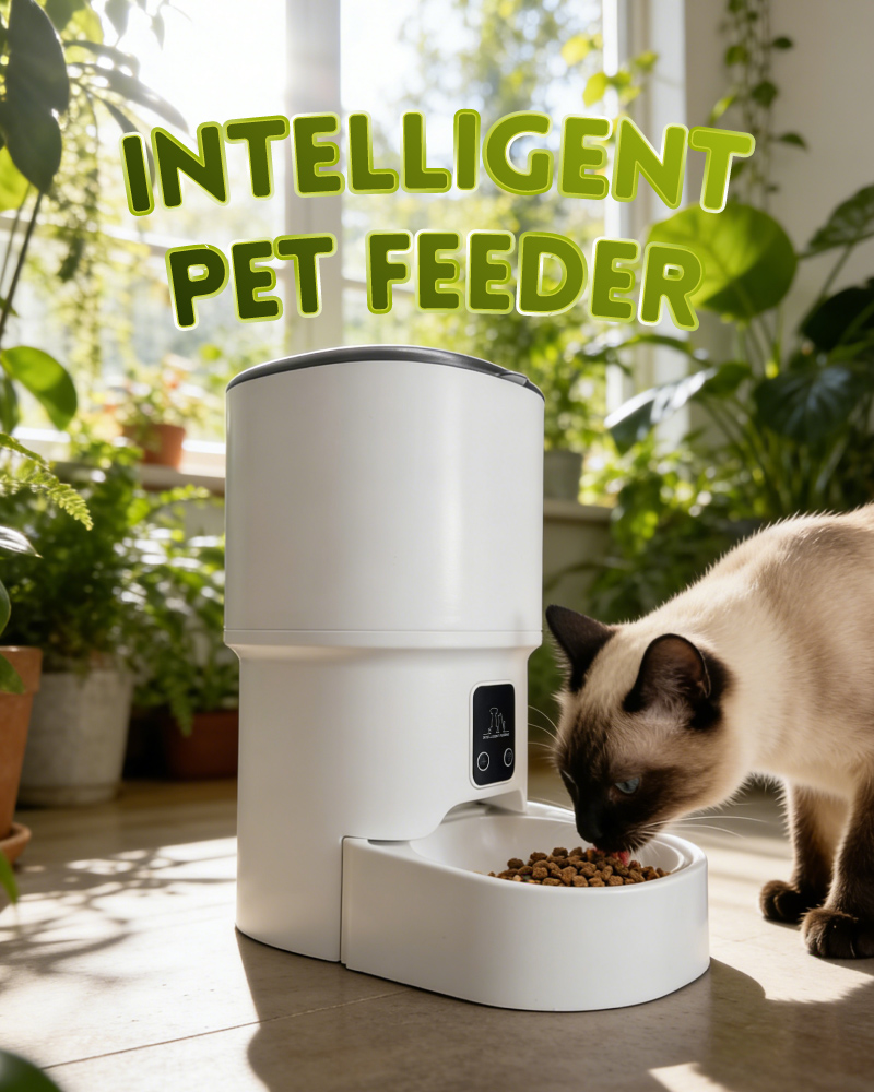 Smart Pet Feeder with Tuya App Wi-Fi Smart Pet Feeder Tuya App Automatic Pet Food Dispenser