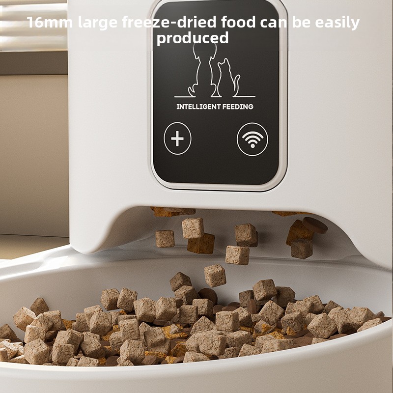 Pet Automatic Feeder Smartphone WiFi &amp; Bluetooth Timed Feeding Control Smart Food Dispenser Polypropylene Material Cat Supplies