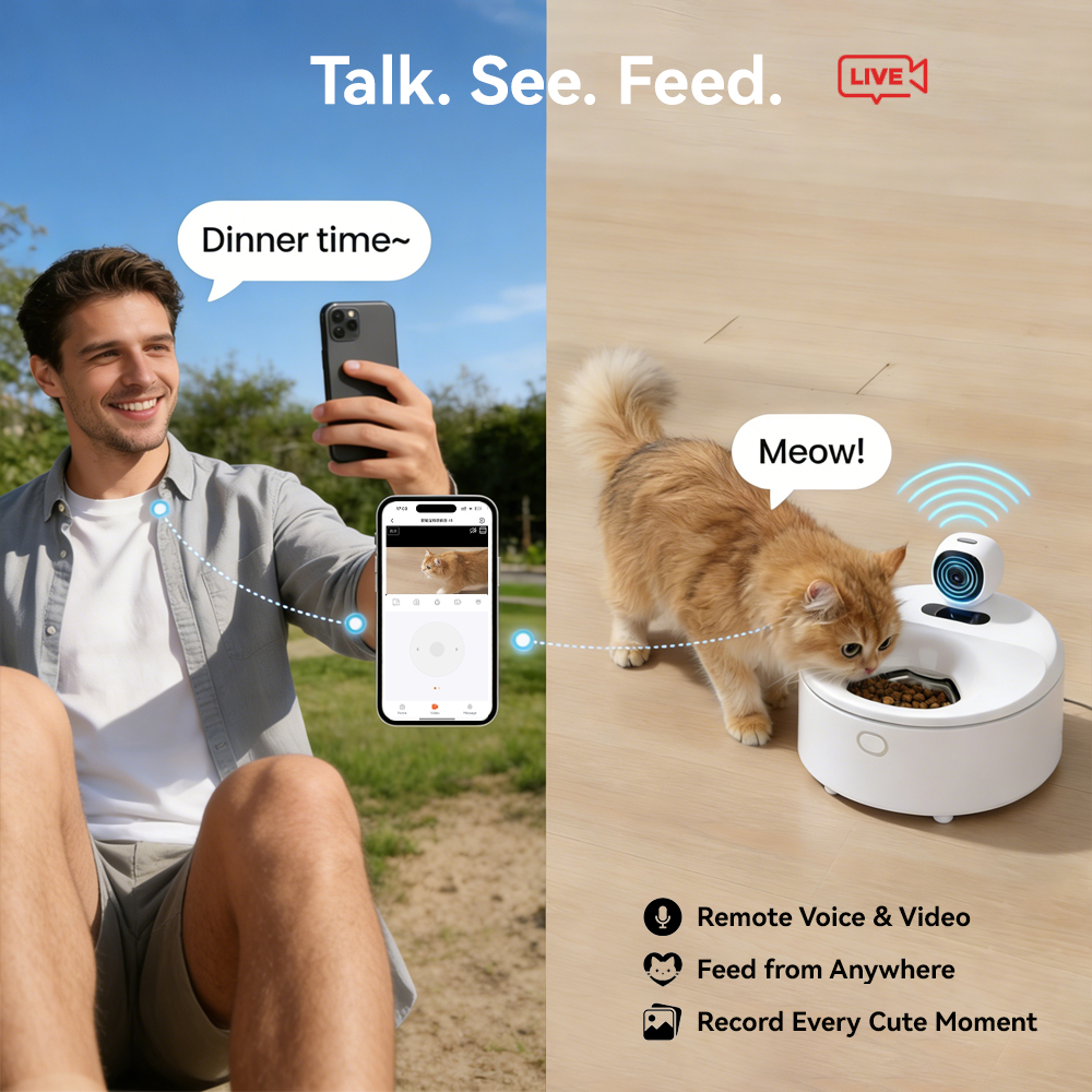 Wholesale Smart Wet Food Feeder Automated Feeding Schedule Refrigerated Auto Cat Feeder with Semiconductor Cooling &amp; Heating